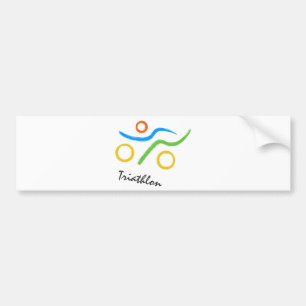 Autocollant De Voiture Logo de triathlon