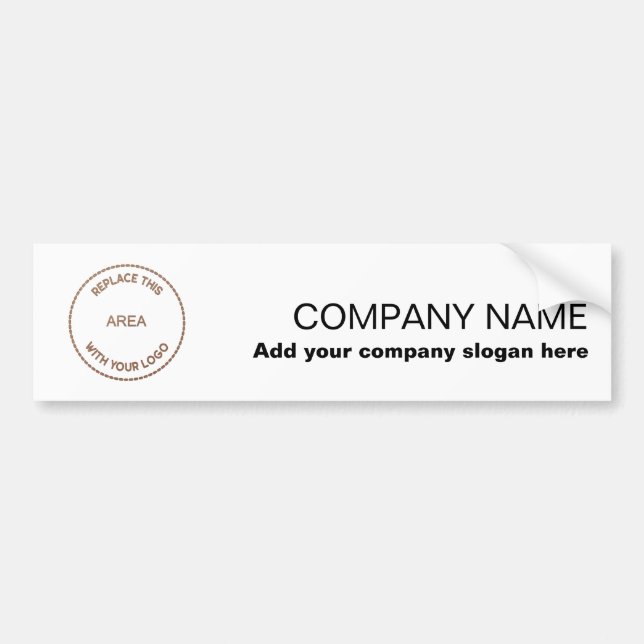Autocollant De Voiture Logo d'entreprise Nom de l'entreprise Slogan (Devant)