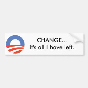 Autocollant De Voiture Logo d'Obama, CHANGEMENT… il est tout que j'ai