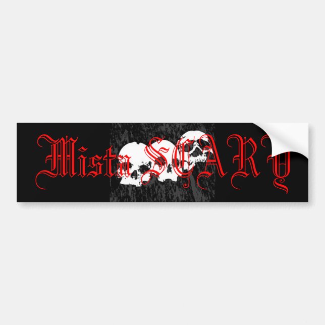 Autocollant De Voiture Logo EFFRAYANT Bumpersticker de crânes de Mista - (Devant)