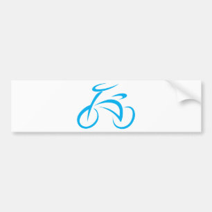 Autocollant De Voiture Logo faisant du vélo de bicyclette bleue fraîche