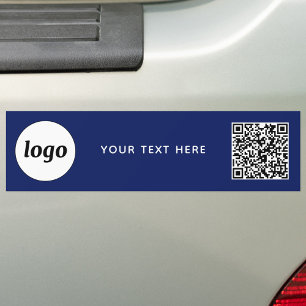 Autocollant De Voiture Logo simple et texte Entreprise QR Code Marine Ble