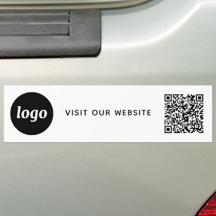 Autocollant De Voiture Logo simple et texte professionnel QR Code promoti