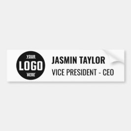 Autocollant De Voiture Logo & Titre de Poste Personnalisables | Moderne M