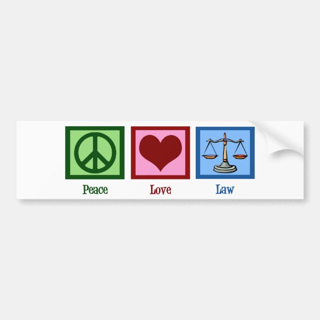 Autocollant De Voiture Loi d'amour de paix (Devant)