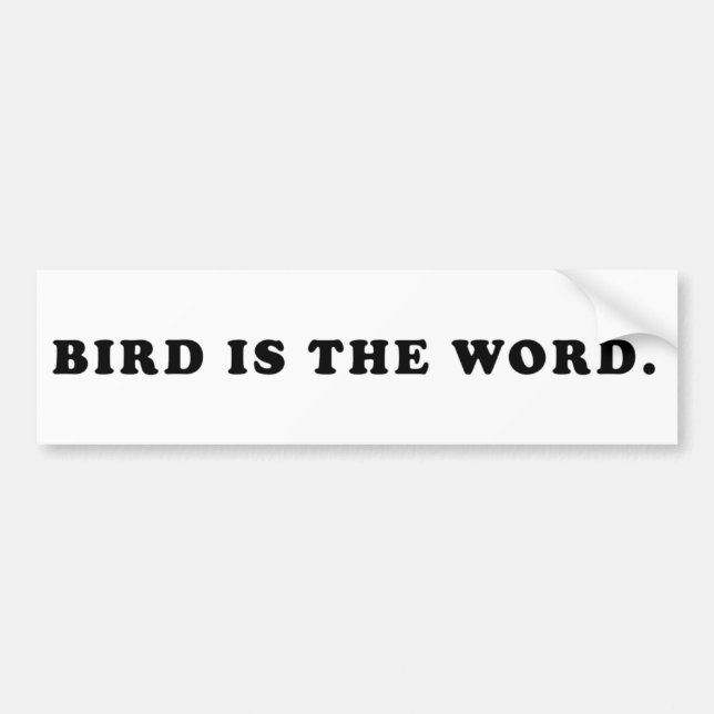 Autocollant De Voiture L'oiseau est le mot (Devant)