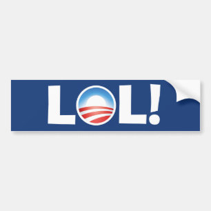 Autocollant De Voiture LOL chez Obama - riant fort chez Obama