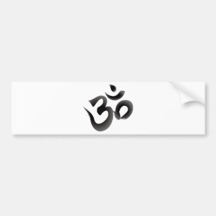Autocollant De Voiture L'OM ou le symbole d'Aum (calligraphie noire de