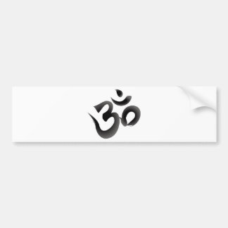 Autocollant De Voiture L'OM ou le symbole d'Aum (calligraphie noire de