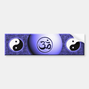 Autocollant De Voiture L'OM Yin Yang - bleu