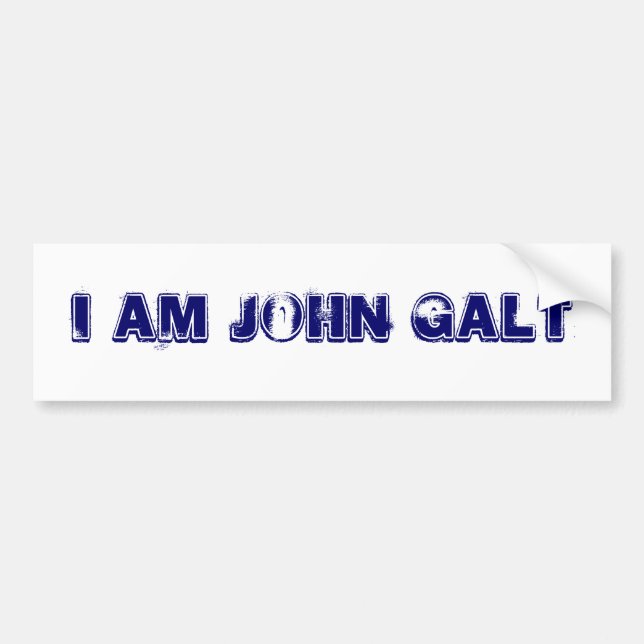 AUTOCOLLANT DE VOITURE L'OMS EST JOHN GALT (Devant)