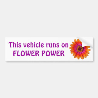 Autocollant De Voiture l'orange de marguerite de flower power, ce