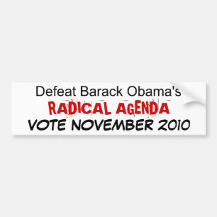 Autocollant De Voiture L'ORDRE DU JOUR RADICAL de Barack Obama de