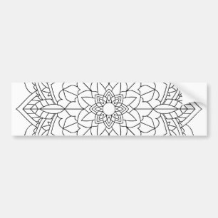 Autocollant De Voiture Lotus Flower Mandala