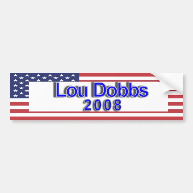 Autocollant De Voiture Lou Dobbs 2008 (Devant)