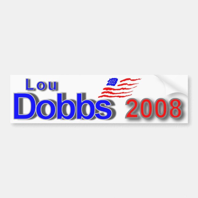 Autocollant De Voiture Lou Dobbs 2008 (Devant)