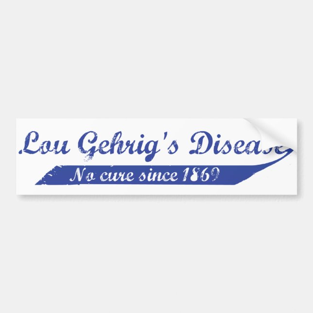 Autocollant De Voiture Lou Gehrig's Disease 1869 (Devant)