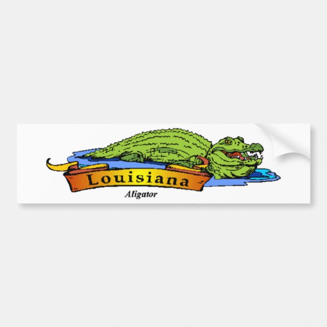 Autocollant De Voiture Louisiana Gator (Devant)