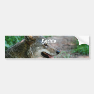 Autocollant De Voiture Loup de la Serbie