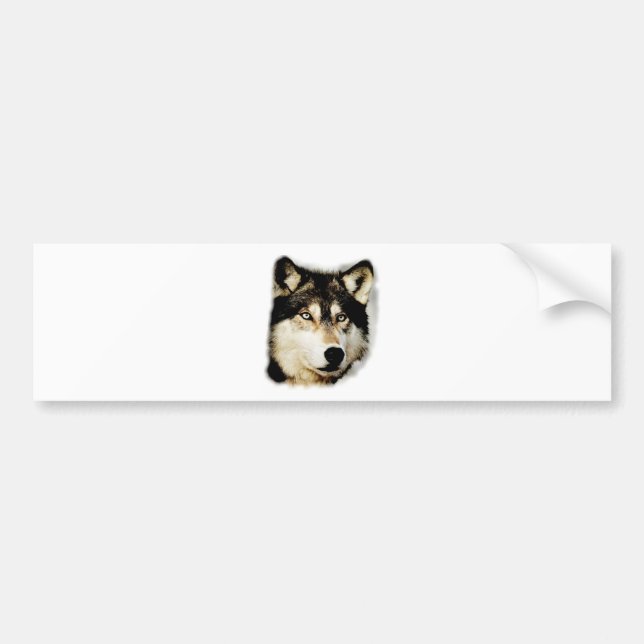 Autocollant De Voiture Loup motivationnel unique (Devant)