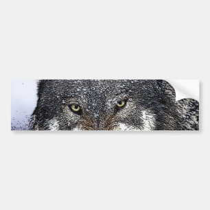 Autocollant De Voiture Loup sauvage