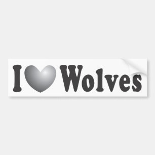 Autocollant De Voiture Loups du "AMOUR" I - adhésif pour pare-chocs