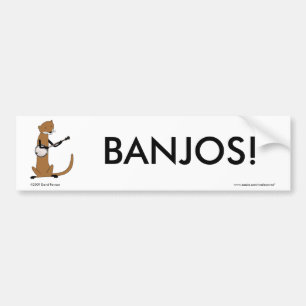 Autocollant De Voiture Loutre jouant le banjo