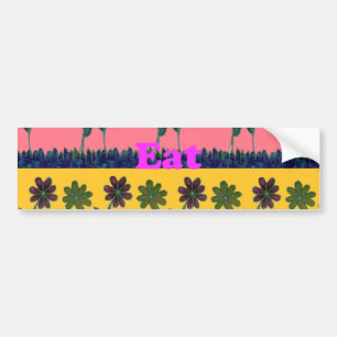 Autocollant De Voiture Love Eat Play Art Print