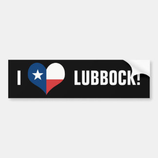 AUTOCOLLANT DE VOITURE LOVE LUBBOCK