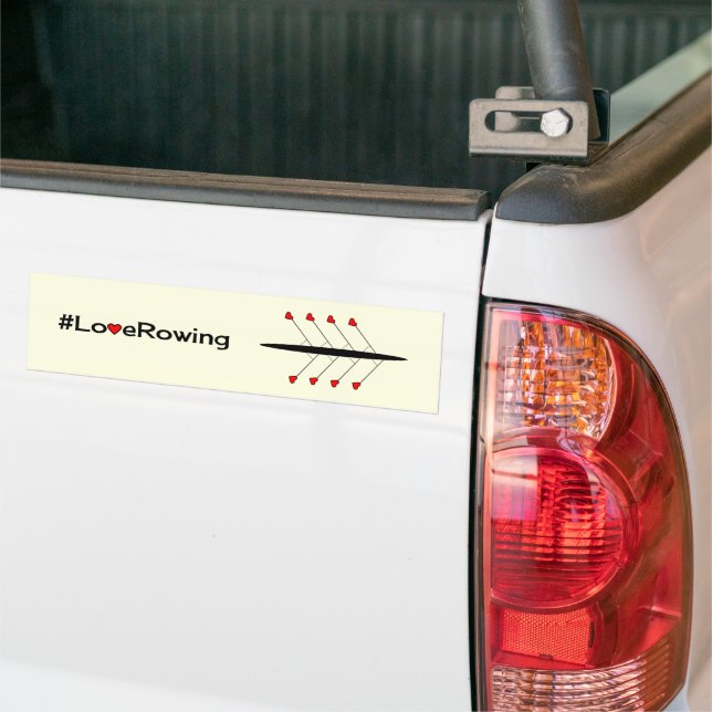 Autocollant De Voiture Love Rowing légende et bateau (Sur camion)