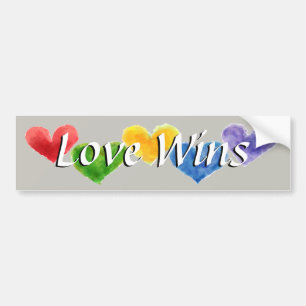 Autocollant De Voiture Love Wins Bumper sticker