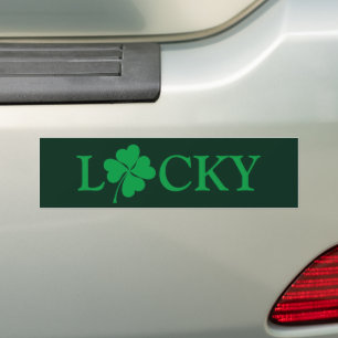 Autocollant De Voiture Lucky Green Clover Shamrock St. Patrick's Day
