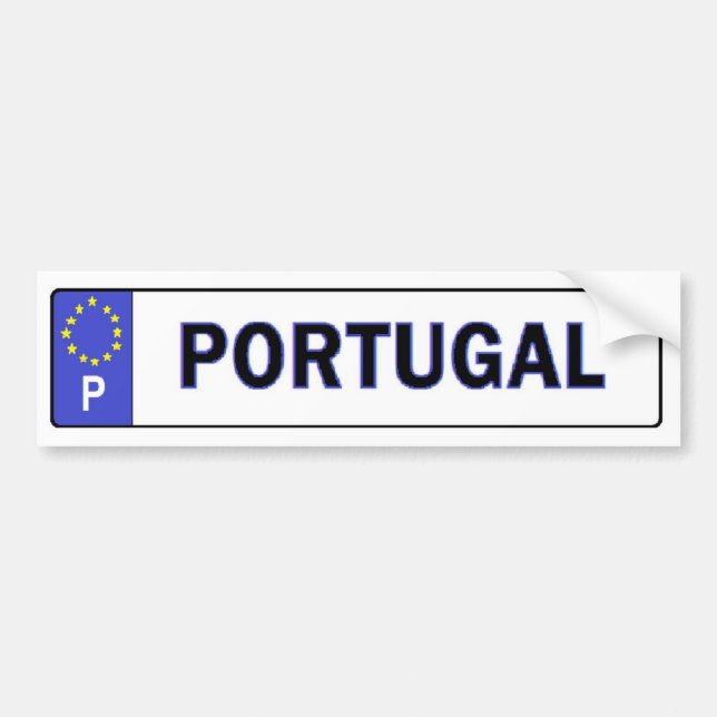Autocollant De Voiture L'UE du Portugal autorisent l'autocollant (Devant)