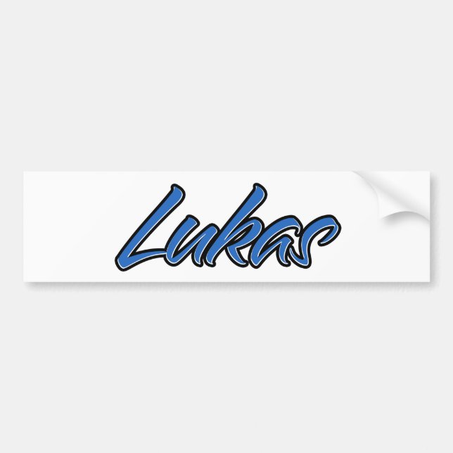 Autocollant De Voiture Lukas Nom bleu Aufkleber Sticker Autoaufkleber (Devant)