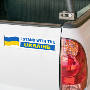 Autocollant De Voiture L'Ukraine Est Aux Côtés De L'Ukraine