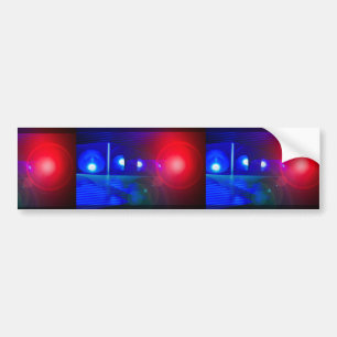 Autocollant De Voiture lumières rouges et bleues de police
