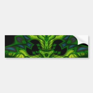 Autocollant De Voiture Lutin d'homme vert - masque d'émeraude et d'or
