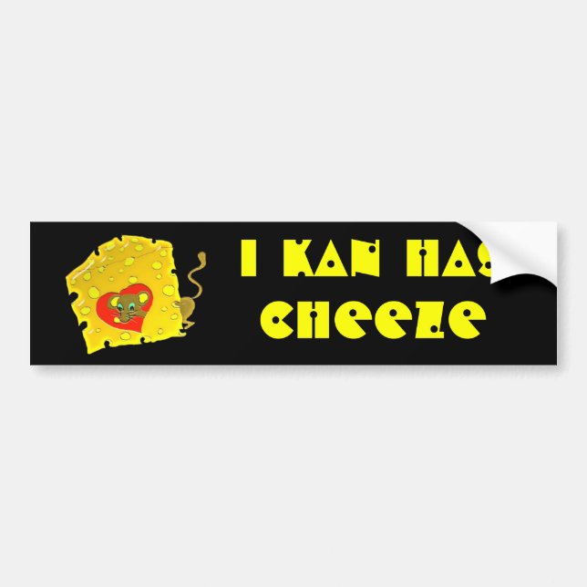 Autocollant De Voiture luv de cheeze (Devant)