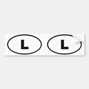 Autocollant De Voiture Luxembourg - L - ovale européen