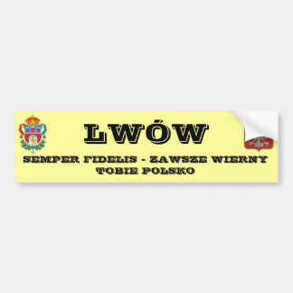 Autocollant De Voiture lwowa d'herbe, LWWSEMPER FIDELIS - ZAWSZE WIERNYT…
