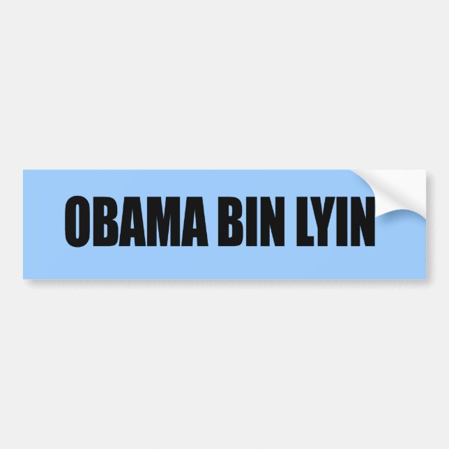 Autocollant De Voiture Lyin de poubelle d'Obama (Devant)