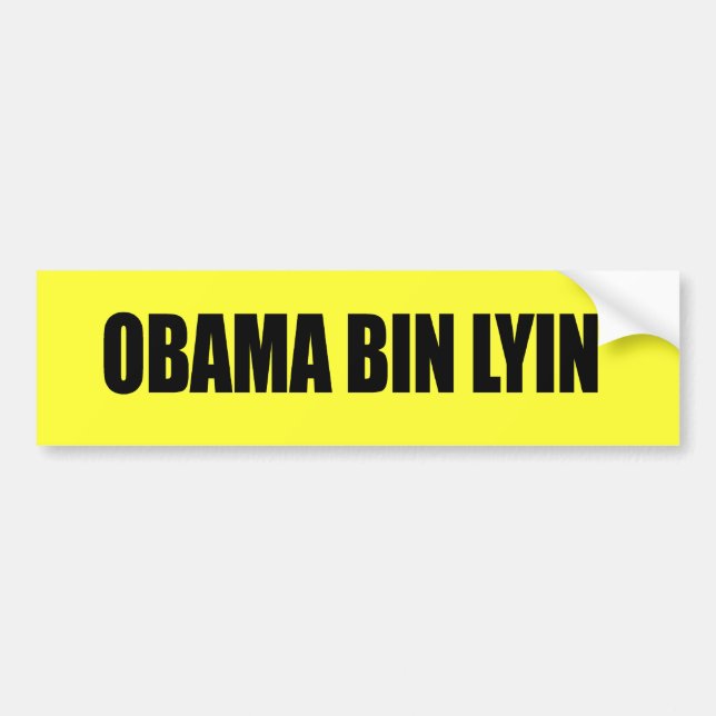 Autocollant De Voiture Lyin de poubelle d'Obama (Devant)