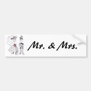 Autocollant De Voiture M. et Mme.