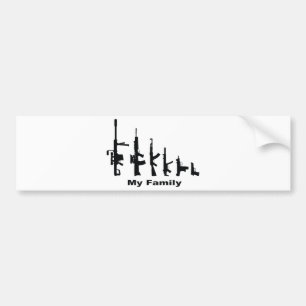 Autocollant De Voiture Ma famille (armes à feu d'amour d'I)