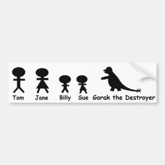 Autocollant De Voiture Ma famille… et Gorak le destroyer