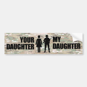 Autocollant De Voiture Ma fille est dans les militaires