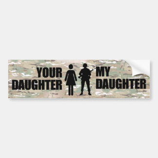 Autocollant De Voiture Ma fille est dans les militaires