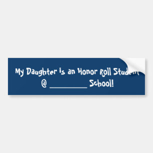 Autocollant De Voiture Ma fille est un ______d'étudiant de petit pain