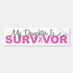 Autocollant De Voiture Ma fille est une survivante (le ruban rose)