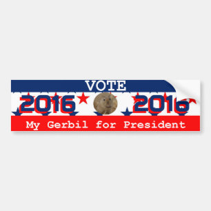 Autocollant De Voiture Ma gerbille pour le Président adhésif pour